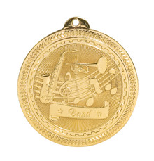 2" Gold Band Laserable BriteLazer Medal