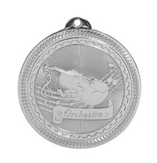 2" Silver Orchestra Laserable BriteLazer Medal