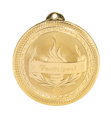 2" Gold Participant Laserable BriteLazer Medal