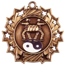 2 1/4" Bronze Martial Arts Ten Star Medal