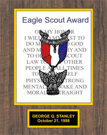 Eagle Scout Award Plaque [INH-LDS-425]