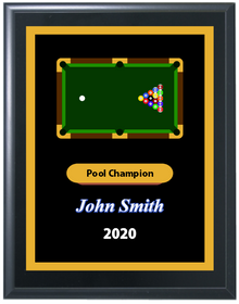 #610 Pool Table Plaque