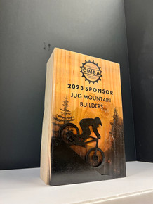 Large Wood Trophy, Award or Sponsorship Plaque. Sports figure in the bottom left can be swapped out for various sports. 