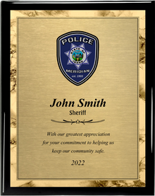 Gold Plate, Black Piano Premier Plaque