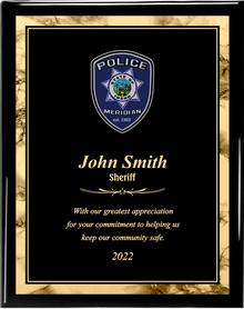 Black/Gold Plate, Black Piano Premier Plaque