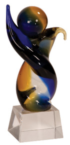 7 3/4" Twisted Body Art Glass