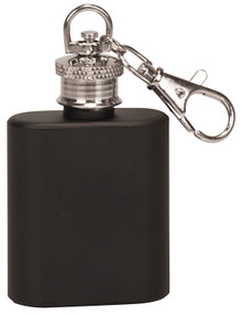 1 oz. Matte Black Flask Key Chain