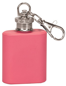 1 oz. Matte Pink Flask Key Chain