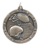 1 3/4" Gold Football Shooting Star Medal