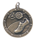 1 3/4" Gold Track Shooting Star Medal