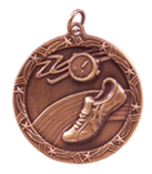 1 3/4" Bronze Track Shooting Star Medal