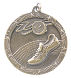 2 1/2" Gold Track Shooting Star Medal