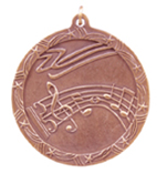 2 1/2" Bronze Music Shooting Star Medal