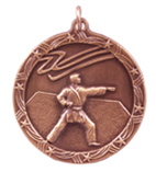 1 3/4" Bronze Karate Shooting Star Medal