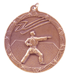 2 1/2" Bronze Karate Shooting Star Medal