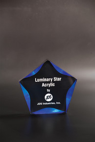 5" Black/Blue Luminary Star Acrylic