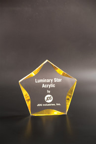 5" Clear/Gold Luminary Star Acrylic