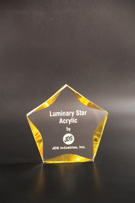 6" Clear/Gold Luminary Star Acrylic