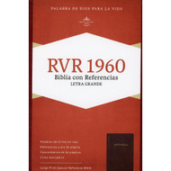 Biblia RVR 1960 Letra Grande con Referencias (Borgoña, Piel fabricada)