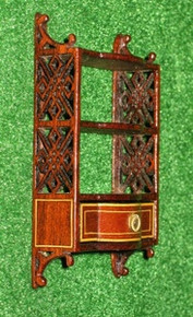 Hanging Fretwork Shelf with Drawer
