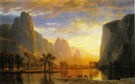 Valley of the Yosimite by Albert Bierstadt Framed Print on Canvas
