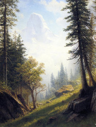 Among the Bernese Alps by Albert Bierstadt Framed Print on Canvas