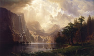 Among the Sierra Nevada, California 1868 by Albert Bierstadt Framed Print on Canvas