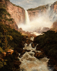 The Falls of the Tequendama near Bogota, New Granada by Frederick Edwin Church Framed Print on Canvas