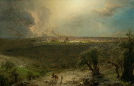 Jerusalem from the Mount of Olives 1870 by Frederick Edwin Church Framed Print on Canvas