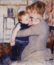 Mother and Child by Mary Cassatt Framed Print on Canvas