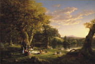 The Pic-Nic 1846 by Thomas Cole Framed Print on Canvas