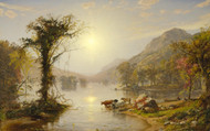 Autumn on Greenwood Lake 1861 by Jasper Francis Cropsey Framed Print on Canvas