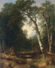 A Creek in the Woods 1865 by Asher B. Durand Framed Print on Canvas