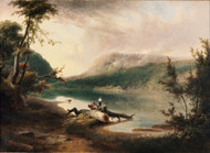Delaware Water Gap 1827 by Thomas Doughty Framed Print on Canvas