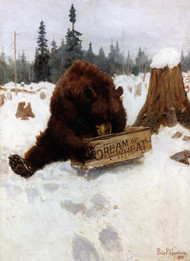 A Bears Chances by Philip R. Goodwin Framed Print on Canvas