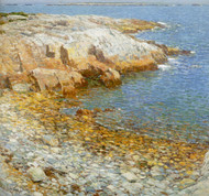 Isles of Shoals, Broad Cove 1911 by Childe Hassam Framed Print on Canvas