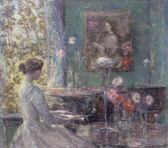 Improvisation 1899 by Childe Hassam Framed Print on Canvas