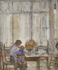 The Children by Childe Hassam Framed Print on Canvas