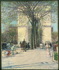 Washington Arch, Spring 1890 by Childe Hassam Framed Print on Canvas