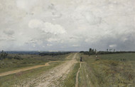 The Vladimirka Road 1892 by Isaac Levitan Framed Print on Canvas