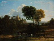 Villa in the Roman Campagna 1646 by Claude Lorrain Framed Print on Canvas