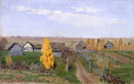 Golden autumn. Slobodka 1889 by Isaac Levitan Framed Print on Canvas