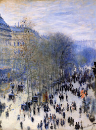 Boulevard des Capucines by Claude Monet Framed Print on Canvas