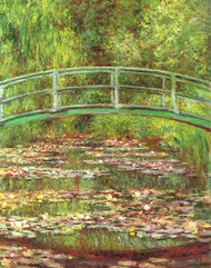 Bridge Over Sea Rose Pond by Claude Monet Framed Print on Canvas