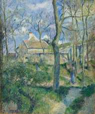 The Path to Les Pouilleux, Pontoise 1881 by Camille Pissarro Framed Print on Canvas