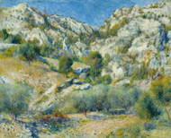 Rocky Crags at L'Estaque by Pierre-Auguste Renoir Framed Print on Canvas