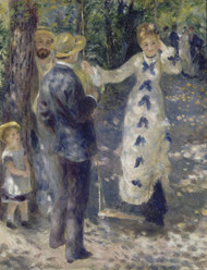 The Swing 1876 by Pierre-Auguste Renoir Framed Print on Canvas