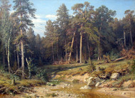 Pine Forest 1872 by Ivan Shishkin Framed Print on Canvas