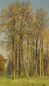 Rowan trees in autumn by Ivan Shishkin Framed Print on Canvas