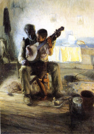 The Banjo Lesson by Henry Ossawa Tanner Framed Print on Canvas